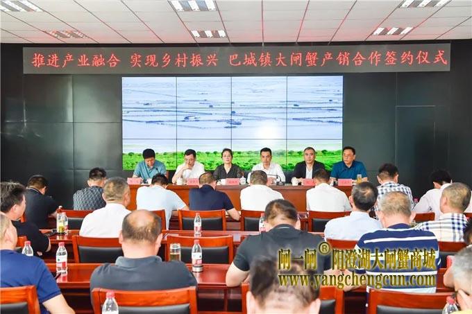 推进产业融合，巴城举办大闸蟹产销合作签约仪式