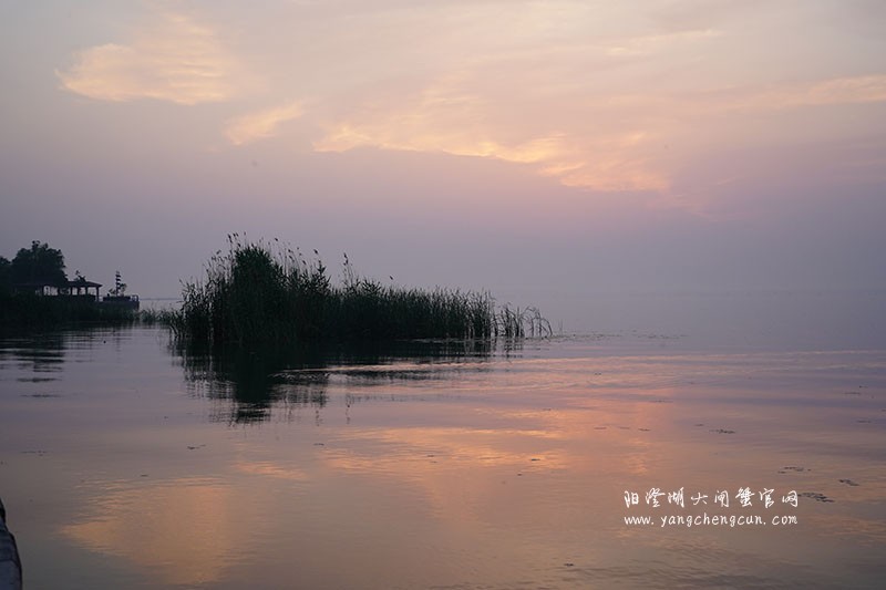 阳澄湖半岛看阳澄湖日出