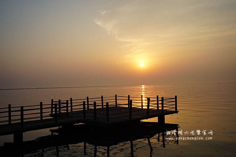 阳澄湖半岛看阳澄湖日出