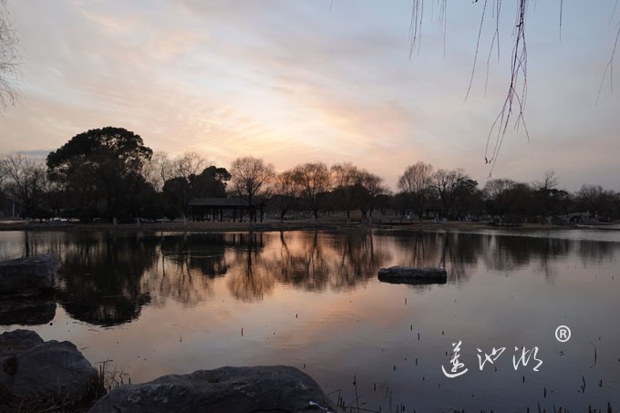 莲池湖-夕阳西下