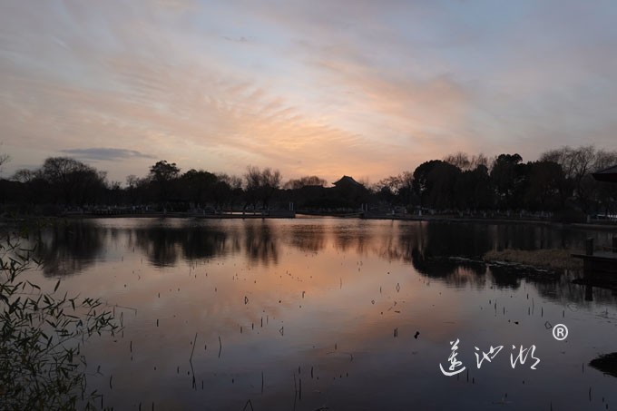 莲池湖-夕阳西下