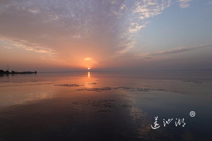 阳澄湖畔 日出时分