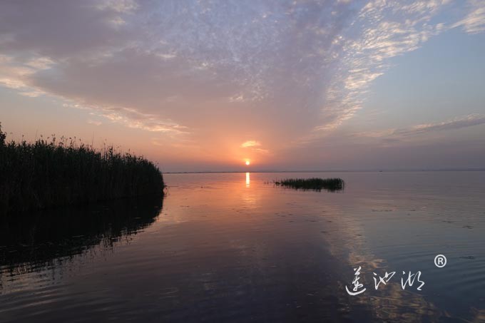 阳澄湖畔 日出时分