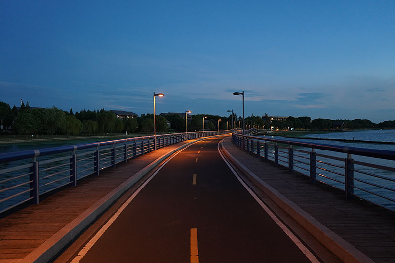 湖畔自行车道上的别样风情