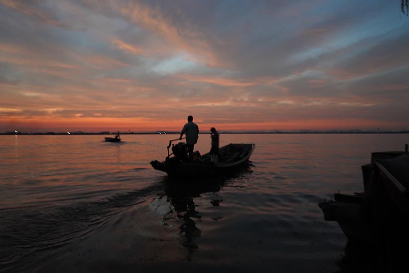 阳澄湖的日出