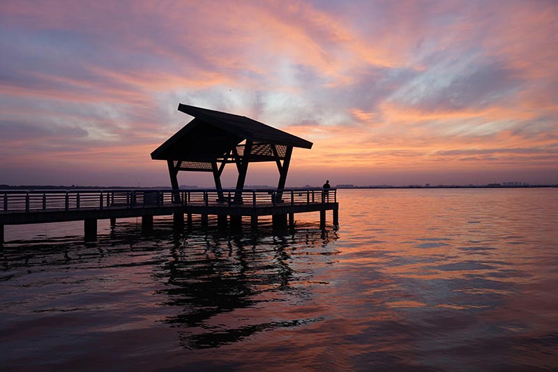 阳澄湖的日出