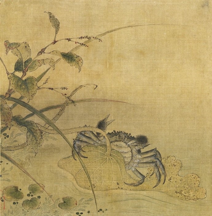 《荷蟹图》