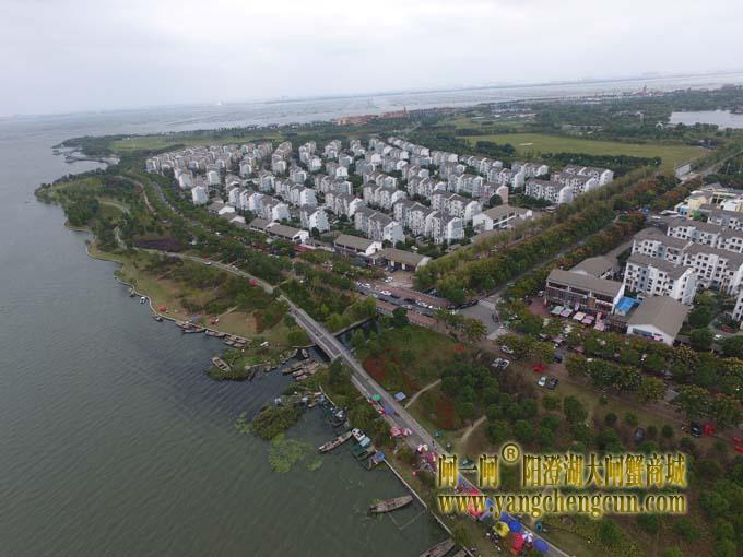 航拍阳澄湖半岛