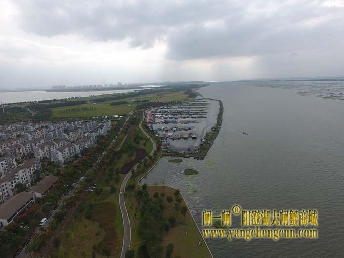 航拍阳澄湖半岛