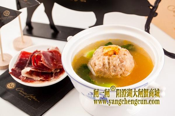 蟹粉狮子头邂逅西班牙5J黑猪肉