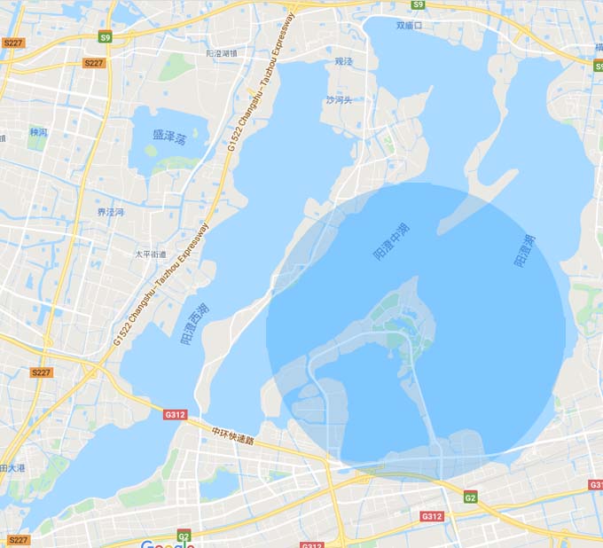 阳澄湖大闸蟹核心产区示意图