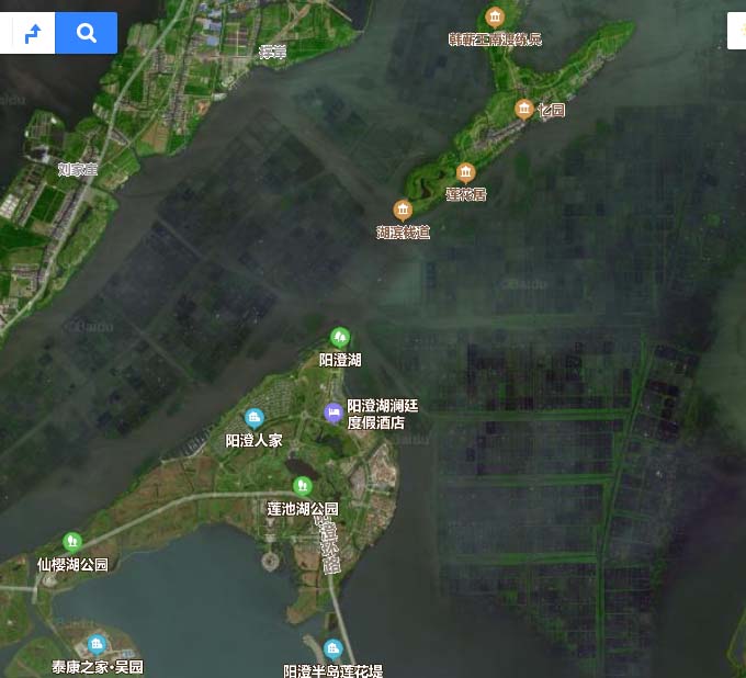 阳澄湖大闸蟹核心产区示意图